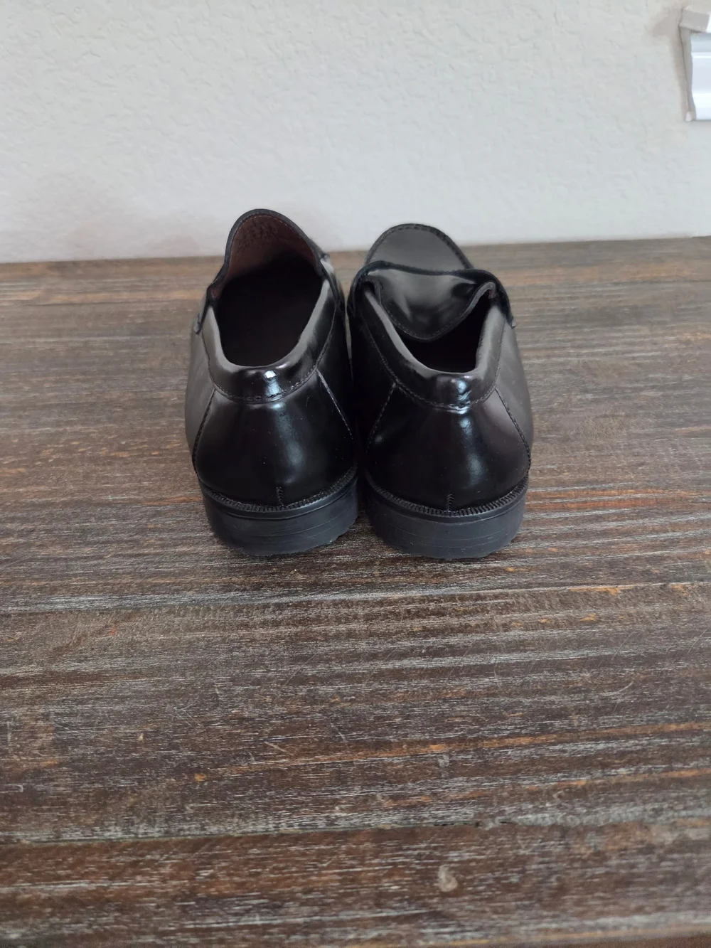 Johnston & Murphy Black Patent Penny Loafers for Kids